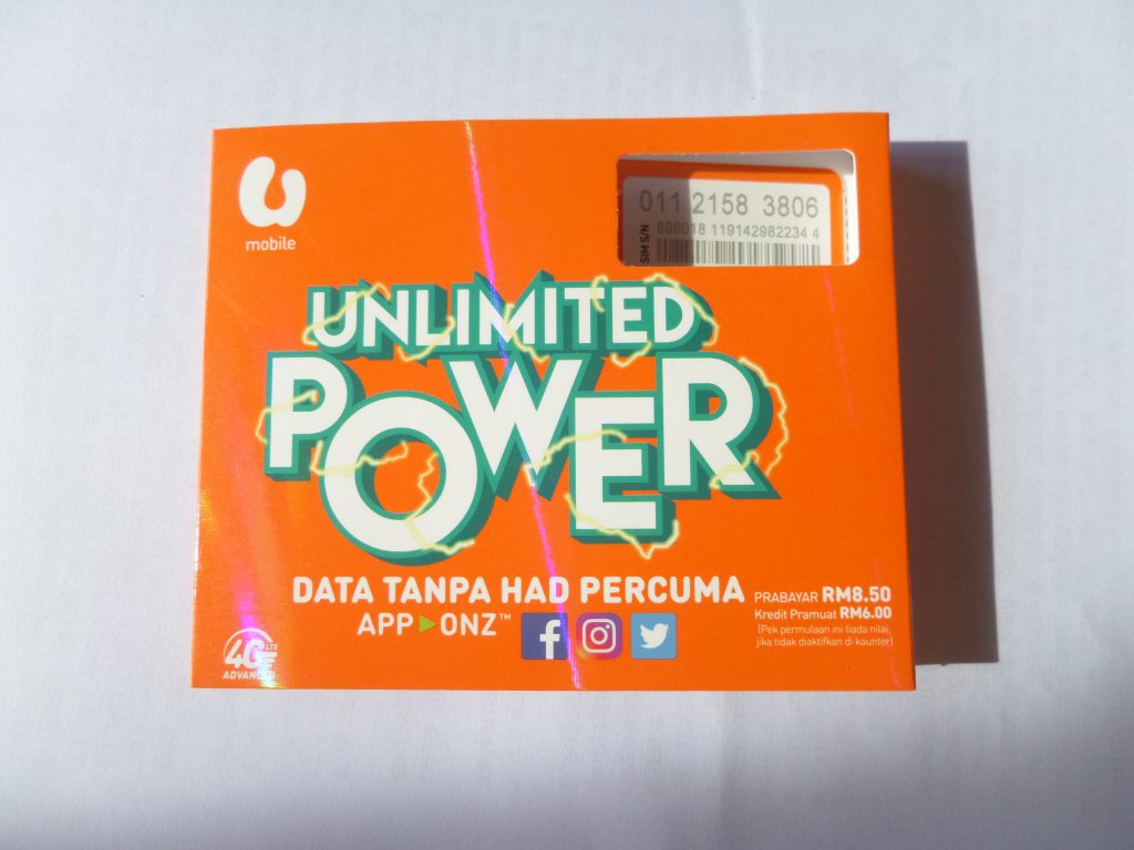 U Mobile SIM card, Malaysia