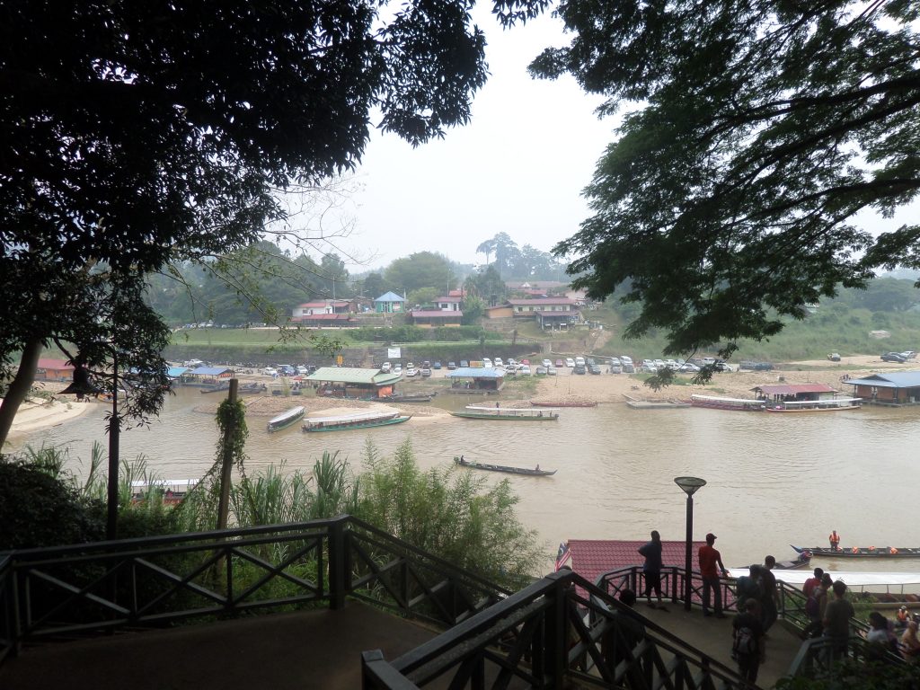 The village of Kuala Tahan as seen from across the river, from the park entrance