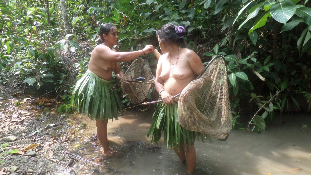 Mentawai women fishing
